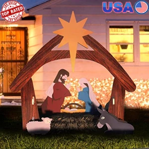 Outdoor Nativity Scene Weatherproof Display Christmas Decorations Yard Lawn New - Picture 1 of 8