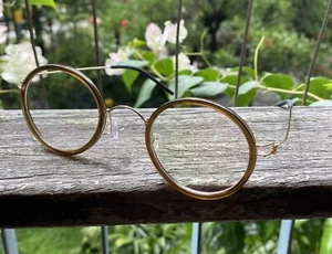 Titanium Round glasses Steve Jobs Brown Oval glasses men’s Gold round eyeglasses - Picture 1 of 12