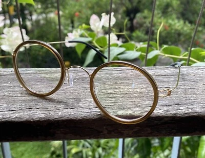 Titanio Gafas Redondas Steve Jobs Marrón Ovaladas Gafas Hombre’s Oro Gafas Redondas Foto 1 de 4