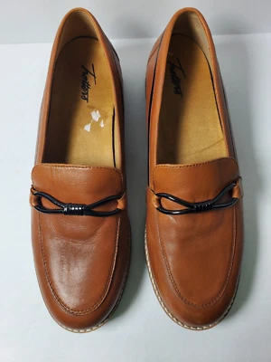 Женские кожаные мокасины Trotters Fiora плоские размер 10 коричневые - Изображение 1 из 4