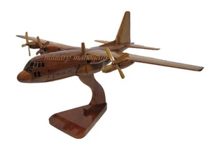 USAF Air Force C-130 Hercules Military Cargo Wood Wooden Mahogany Desktop Model - Picture 1 of 5
