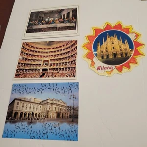 Lot of 4 Milan Postcards - Last Supper, Duomo, Opera - Unused - Picture 1 of 5