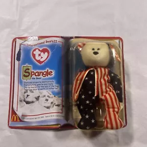 Ty Beanie Baby McDonald's Spangle L'Orso In Scatola 2000 Orsi Internazionali Raro - Foto 1 di 7