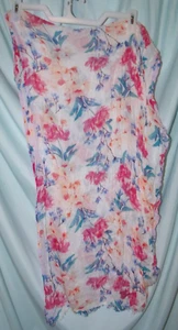 Lands' End Multicolor Floral Woven Lightweight Rectangle Scarf Wrap - Picture 1 of 3