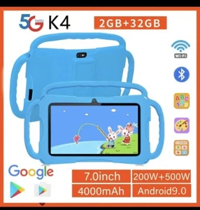 Kids Tablet PC 7 Inch Android 9 2GB RAM 32GB WIFI Dual Camera 2024 Xmas Gifts - Picture 1 of 8