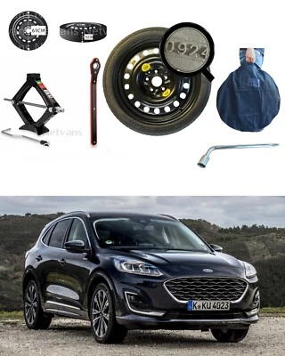 kit roue de secours (galette) 17" pour FORD KUGA avec cric clé et sac 135/90r17 - Photo 1/4