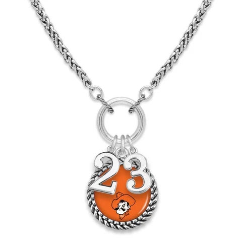 Oklahoma State Cowboys Graduation Year 2023 Silver Chain Necklace Jewelry OSU Cover