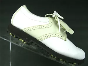 Footjoy Green-Joys Mujer Estilo 48926 Talla 6M Blanco/Beige Golf - Imagen 1 de 9