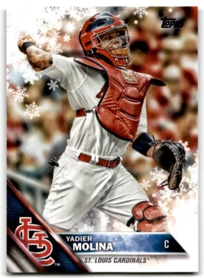 2016 Topps Holiday Baseball Yadier Molina St. Louis Cardinals #HMW183 - Image 1 of 2