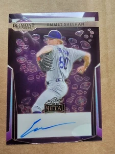 Emmet Sheehan 2023 Leaf Metal Diamond Wonders Auto 1/1 Pre Production - Picture 1 of 6