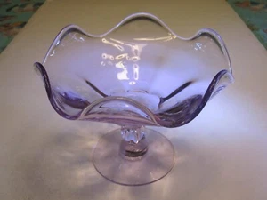VTG Duncan & Miller CANTERBURY TWILIGHT Violet Circa 1939 Glass Compote Dish - Picture 1 of 5