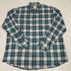 LL Bean Shirt Mens 2XL Regular Long Sleeve Tartan Plaid 90s Vintage - Picture 1 of 14