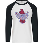 An Octopus Wizard Magic Magician Mens L/S Baseball T-Shirt