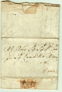 2773-STATO PONTIFICIO, PREF., DA POGGIO CATINO A ROMA, SU UN MATRIMONIO, 1762 - Picture 1 of 3