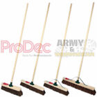 ProDec Stiff Platform Brush Sweeping Broom Head or Broom Head & Wooden Handle Pr