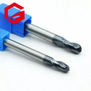 2PCS HRC45 R3mm x 6mm Ball Nose Spiral 2 flute CNC Carbide End Mill Router Bit - Picture 1 of 4