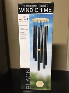 BRAND NEW Exhart Traditional BLACK 41 Inch Wind Chime - Picture 1 of 2