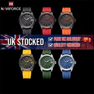 Naviforce Quartz Sports Watch Range All Colours Silicone Strap "Free Delivery" - Picture 1 of 16