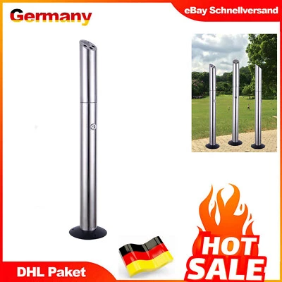 92cm Standascher Aschenbecher Außenbereich mit Bodenplatte abschließbar DE - Bild 1 von 4