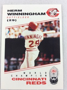 1991 Kahn's Cincinnati Reds Baseball Card-Herm Winningham