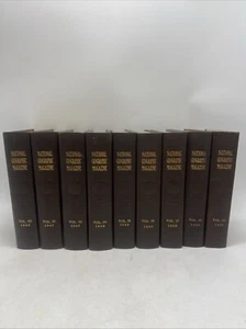 Volume 90,91,92,  94-99, 9 Vintage Hardback National Geographic Book Collection. - Picture 1 of 22