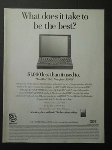 1997 IBM THINKPAD 760 Computer "Solutions For A Small Planet" Magazine Ad - Picture 1 of 1