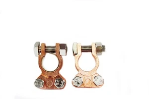 RDCARSHOW CAR AUDIO HEAVY DUTY BATTERY TERMINAL CONNECTOR POSITIVE & NEGATIVE - Imagen 1 de 2