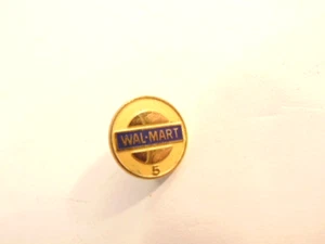 small gold colored Wal-Mart 5 year service pin - Picture 1 of 5