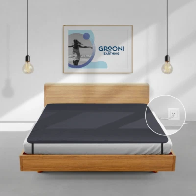 Earthing & Grounding Premium Sleeping Therapy Mat - King Bed - Black - 80"x76" - Image 1 of 4