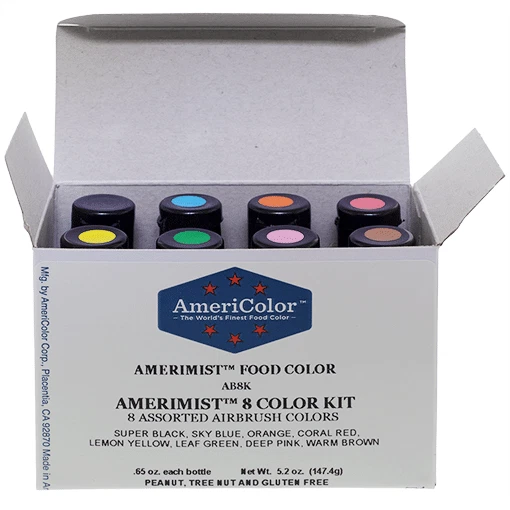 AmeriColor AmeriMist 8 Color Airbrush Kit, 8 .65 Ounce Bottles - Image 1 of 1