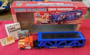 Robo Machines Super Go Bots Stacks Transport 1985 Bandai Transformers G1 Diecast