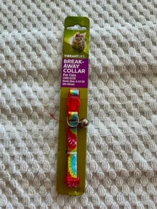 VIBRANT LIFE CAT BREAK AWAY COLLAR MULTICOLOR TIE DYE CON CAMPANA TALLA ÚNICA CUELLO 8-12" - Imagen 1 de 2