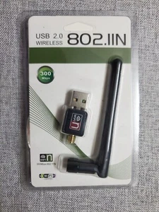 300 Mbps Wireless USB WiFi Network Adapter LAN Card w/Antenna 802.11N For PC A5 - Picture 1 of 2