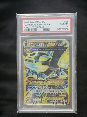 Primal Kyogre EX 96/98 XY - Ancient Origins Holo PSA 8 - Image 1 of 3