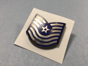 vintage USAF - Master Sgt. metal Rank Badge (clutch back) 1 pc - Picture 1 of 7