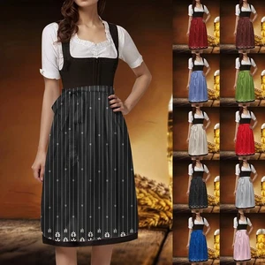Disfraz Oktoberfest alemán para mujer medio delantal con cordones tradicional bávaro - Imagen 1 de 54