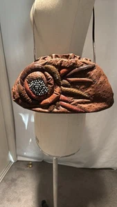 Mylinka Handbag Vintage Brown Ostrich - Picture 1 of 5