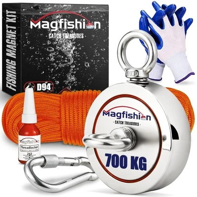 MAGFISHION Magnet Fishing Kit - 700 KG (1600lb) - Ø94mm - Super Strong Neodymi