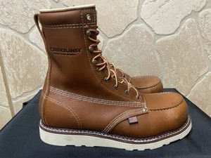 Mens 11.5 EE 8" Moc Steel Toe Wedge Work Boot Made In The USA Leather - Picture 1 of 7