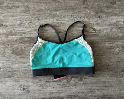 Victoria’s Secret VSX Sports Bra The Player Green Gray Women S NWT Gym Workout - Image 1 of 4