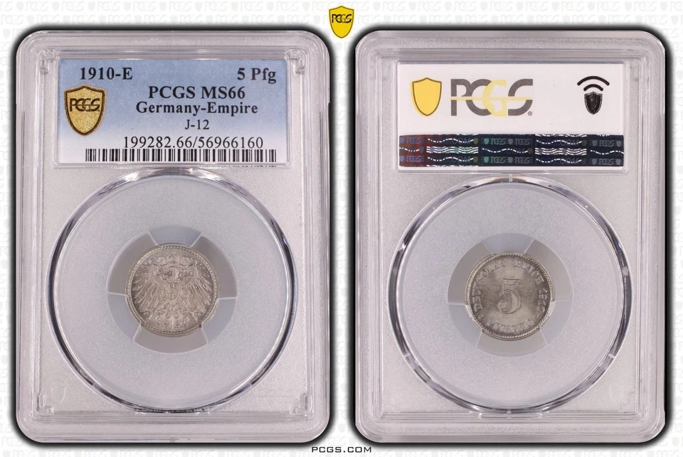 5 Pfennig 1910 E J-12 From Original Roll MS66 Brilliant Uncirculated 130163 - Image 1 of 1