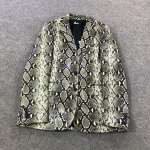 Chaqueta Blazer Mujer The Kooples EU 2 Pitón Estampado Serpiente Piel de becerro Moderna - Imagen 1 de 16