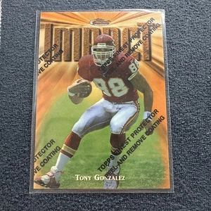 TONY GONZALEZ 1997 TOPPS FINEST IMPACT ROOKIE RC CARD #269 HOF CHIEFS - Foto 1 di 2