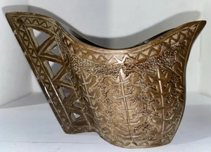 VINTAGE HAND CARVED WOODEN FOLK ART WEDDING CUP YUGOSLAVIA 6”x4”x2.75” - Picture 1 of 6