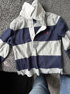 Ralph Lauren Boys' Polo Shirt Striped, Long Sleeved, 3-4 Years - Picture 1 of 3