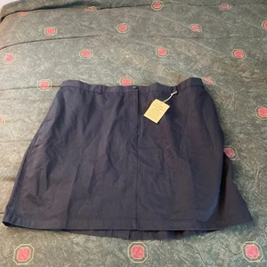 Falda L.L.Bean Resistente a Arrugas Calce Clásico Curvilíneo Azul Marino Talla Grande 24W Nueva con Etiquetas - Imagen 1 de 8