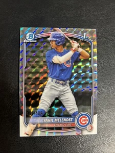 YAHIL MELENDEZ 2025 BOWMAN CHROME 1ST GEOMETRIC REFRACTOR CUBS /499 - Bild 1 von 2