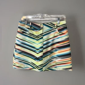 Slazenger Women's Size 4 Skort Skirt Multi Color Striped Pattern Golf Tennis - Picture 1 of 7