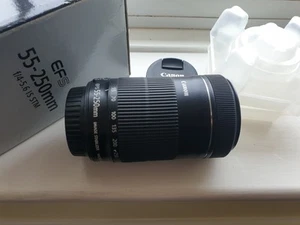 Canon EF-S 55-250mm F4-5.6 IS STM Telephoto Zoom Lens for 77D 700D 7D 100D 250D - Picture 1 of 8