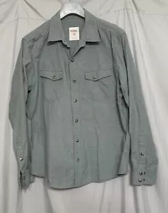 FOSSIL 54 Mens Smokey Blue Western Shirt with Snap Front, long sleeve size L - Picture 1 of 14